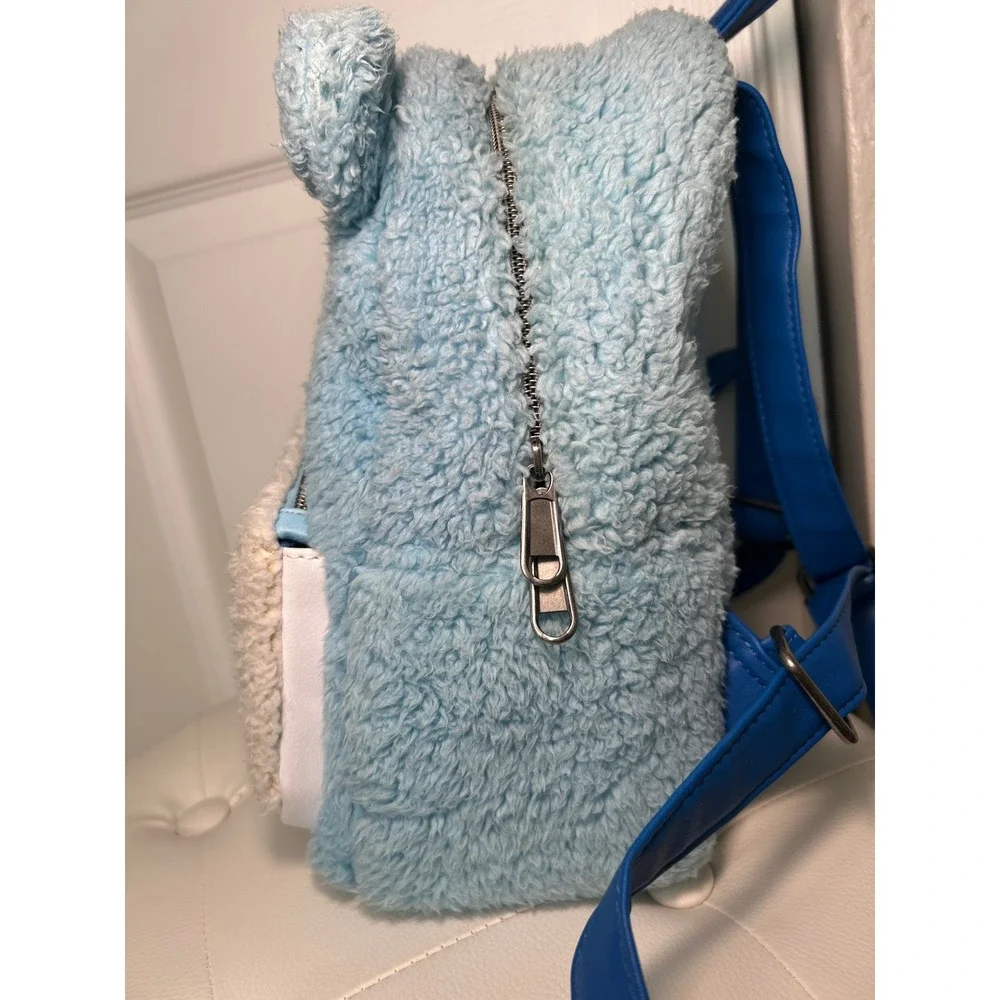 Loungefly‎ Care Bears Grumpy Bear Sherpa Mini Backpack Blue Faux Fur 2022